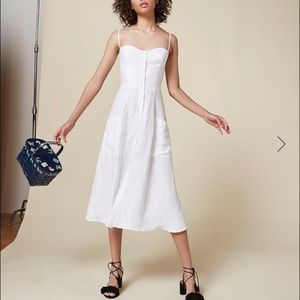 White Linen Reformation sundress